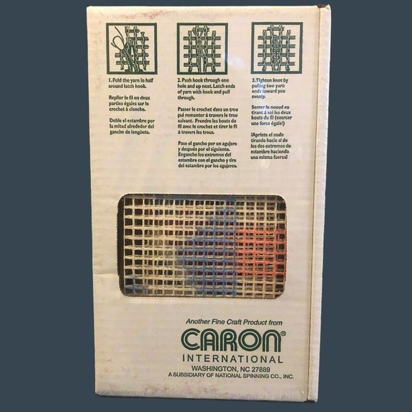 NIB Wonder Art Latch Hook Kit Patriot Flag 12x12 Caron - Picture 4 of 5